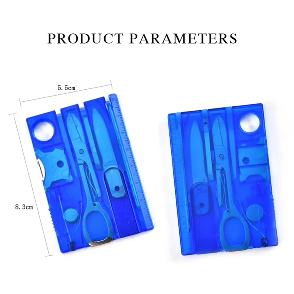 Survival Card Tool with LED Light Multi Tool Card for Camping EDC Survival Gear