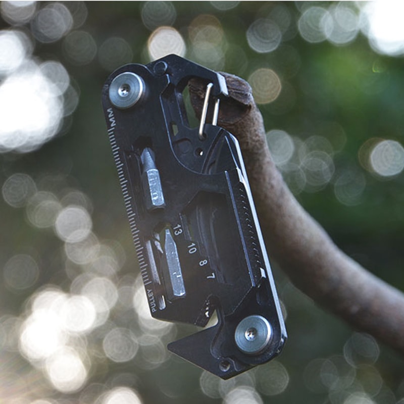 Compact EDC Multi Tool Keychain With Mini Folding Knife Bottle Opener 1