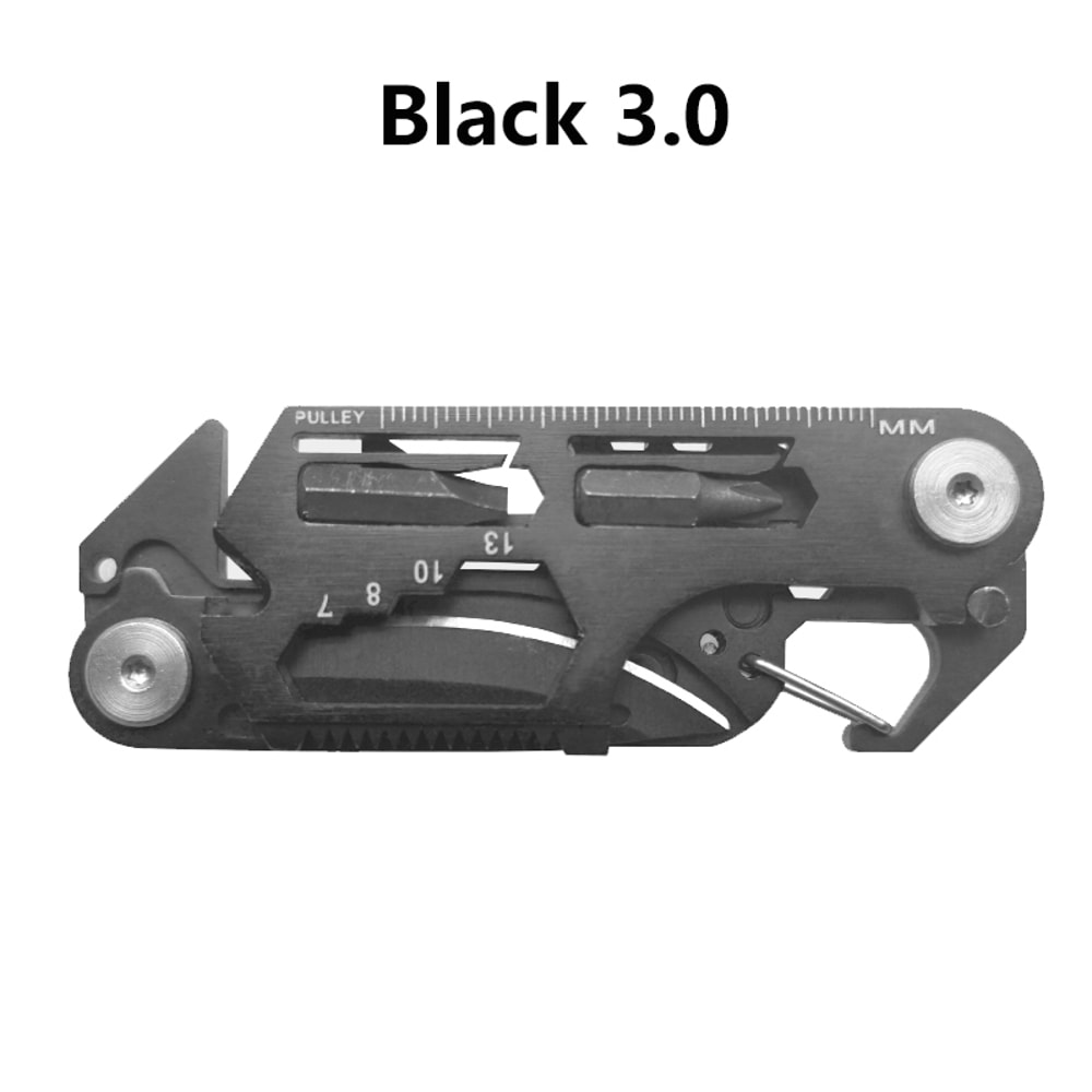 Compact EDC Multi Tool Keychain With Mini Folding Knife Bottle Opener 6