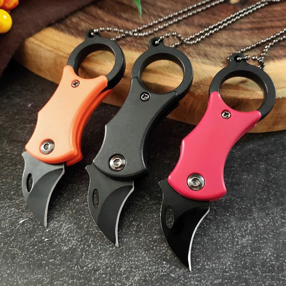 Mini Folding EDC Pocket Knife Keychain Portable Camping Tool 0
