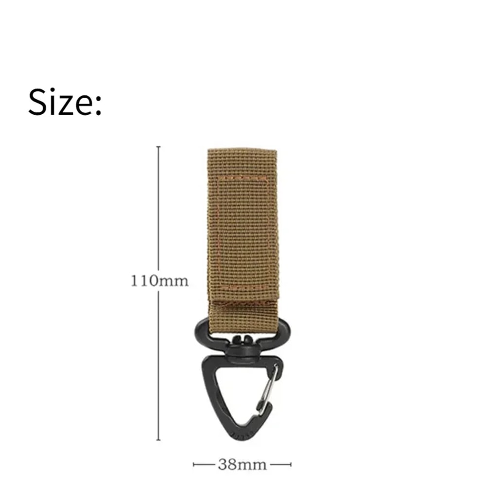 Rotating Tactical Carabiner Clip Set Durable MOLLE Key Hook For Backpack Camping Gear 1