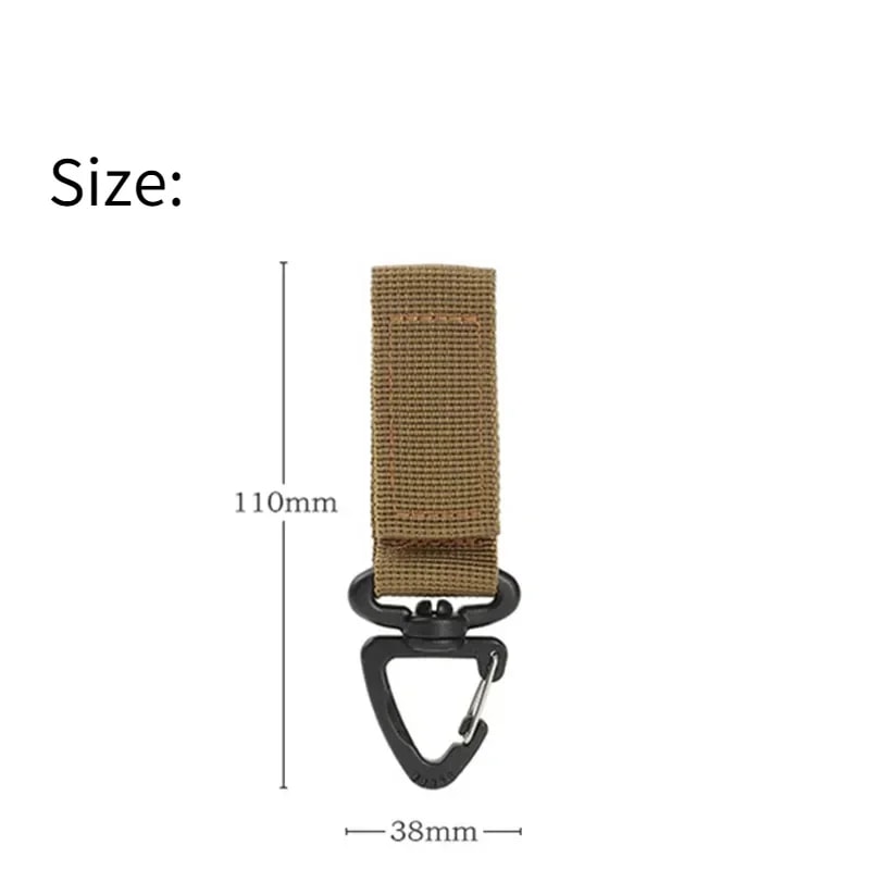 Rotating Tactical Carabiner Clip Set Durable MOLLE Key Hook For Backpack Camping Gear 1