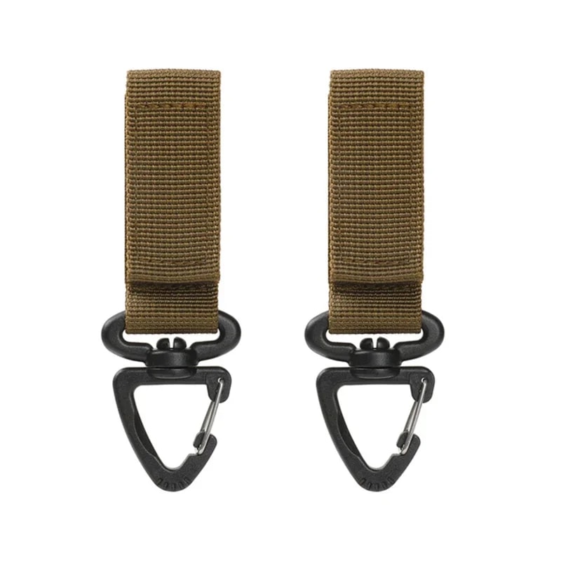 Rotating Tactical Carabiner Clip Set Durable MOLLE Key Hook For Backpack Camping Gear 6