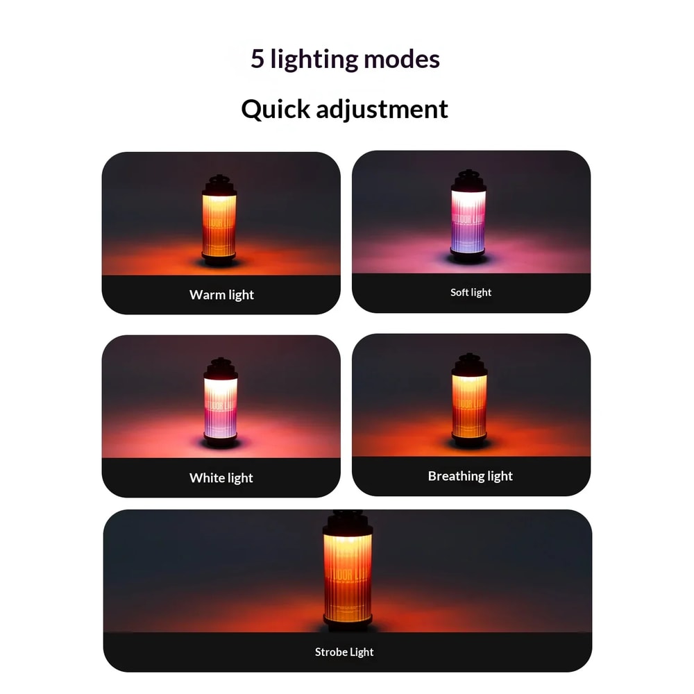 LED Camping Lantern Portable Rechargeable Outdoor Hanging Light with Long Battery Life