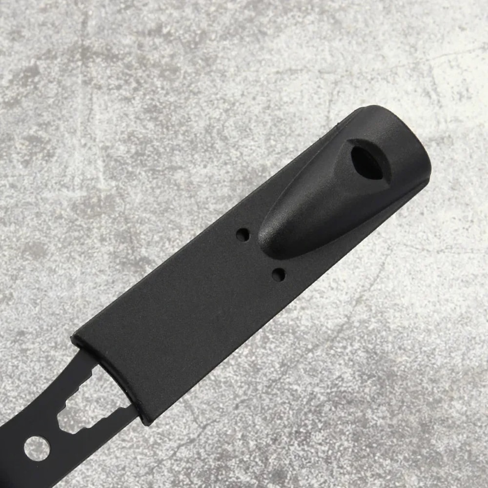 Stainless Steel Camping Utensil Set with Knife, Fork, Spoon & Whistle for Outdoor Survival