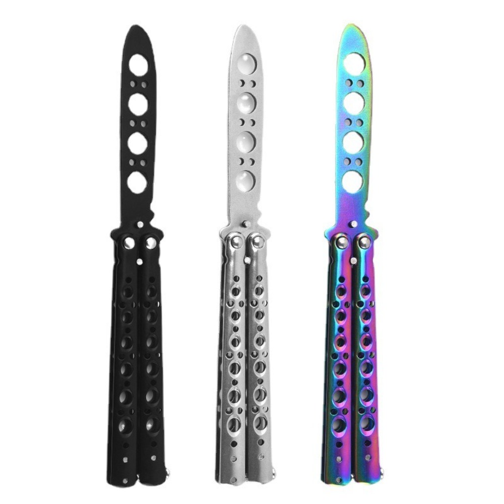 Butterfly Knife Trainer Foldable Safe Practice Balisong For Skills Training Cosplay 4