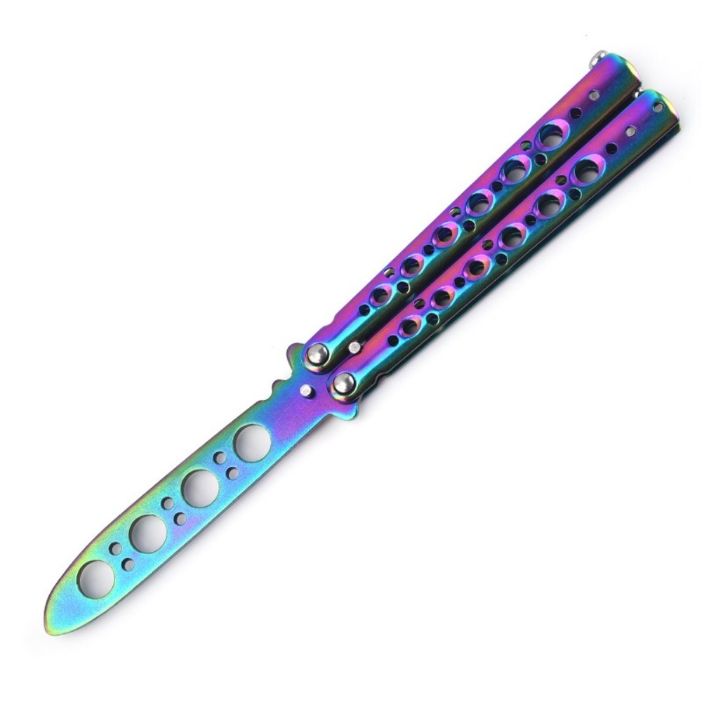 Butterfly Knife Trainer Foldable Safe Practice Balisong For Skills Training Cosplay 6