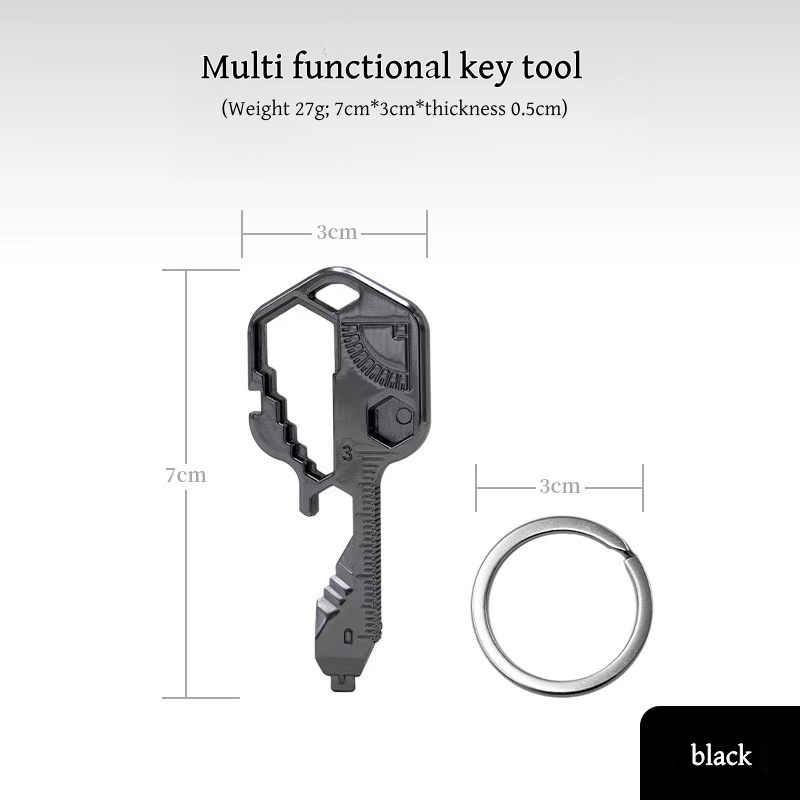 Keychain Multitool Stainless Steel EDC Pocket Repair Tool