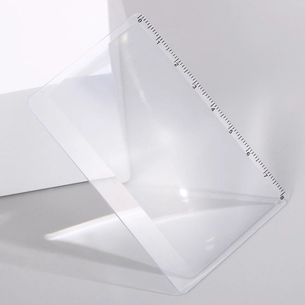 Credit Card Magnifying Glass Pocket Magnifier with Fresnel Lens for Reading and Outdoor Survival