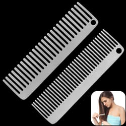 titanium pocket comb keychain lightweight portable camping edc grooming tool