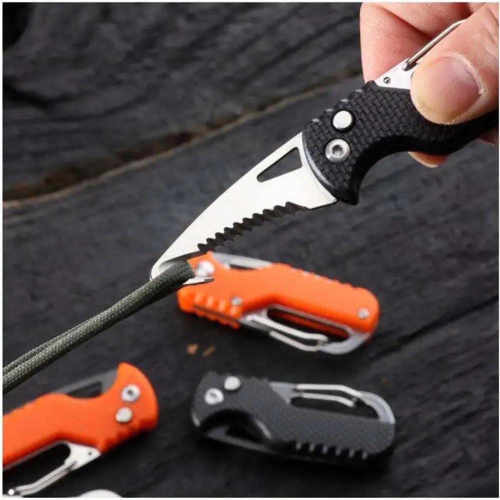 Portable Folding Knife Keychain Box Cutter Compact EDC Utility Knife For Camping And Everyday Use 0