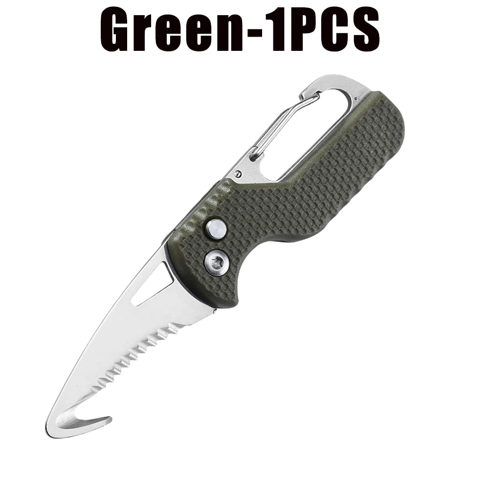 Portable Folding Knife Keychain Box Cutter Compact EDC Utility Knife for Camping and Everyday Use