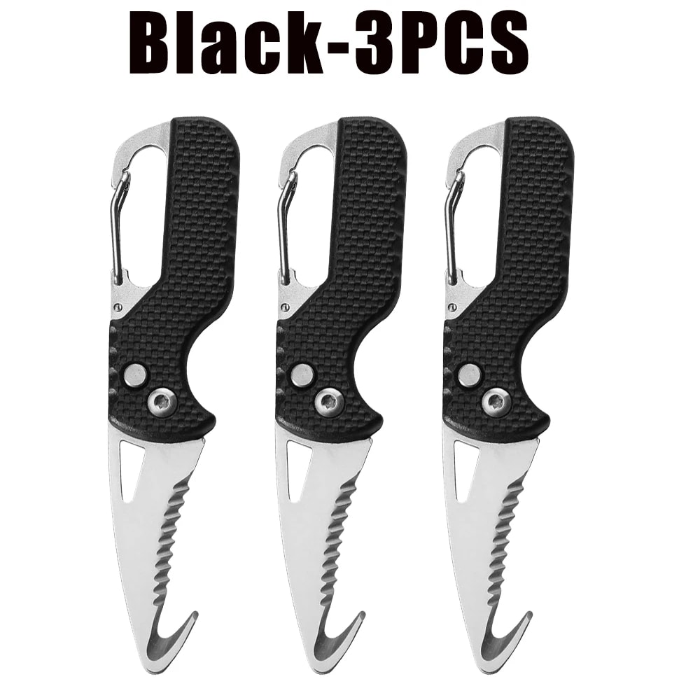 Portable Folding Knife Keychain Box Cutter Compact EDC Utility Knife for Camping and Everyday Use