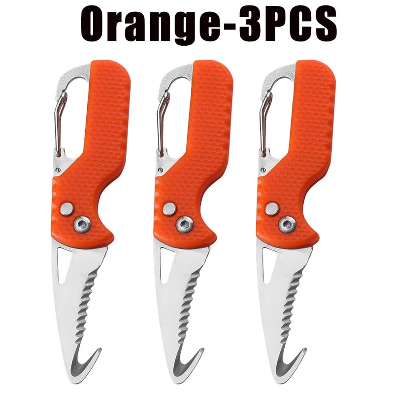 Portable Folding Knife Keychain Box Cutter Compact EDC Utility Knife for Camping and Everyday Use