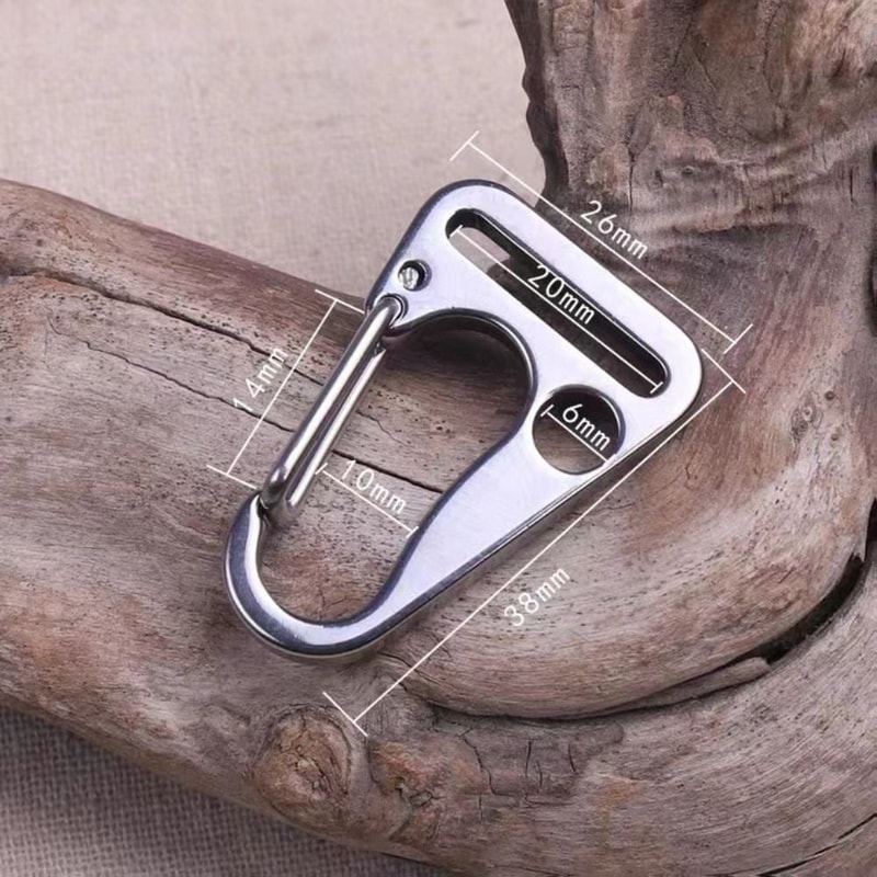 Heavy Duty Stainless Steel Carabiner Clip Belt Hook For Outdoor Gear EDC 6