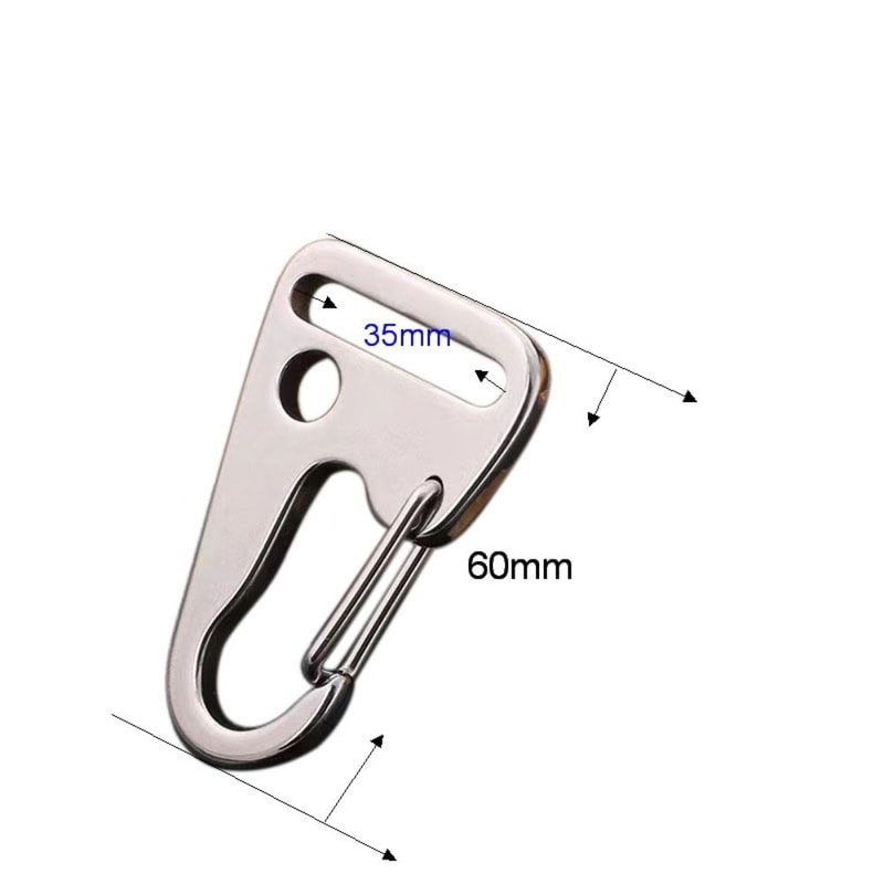 Heavy Duty Stainless Steel Carabiner Clip Belt Hook For Outdoor Gear EDC 8