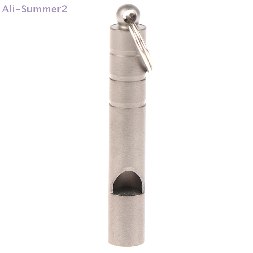 High Decibel Titanium Emergency Whistle Keychain for Hiking, Camping & Survival