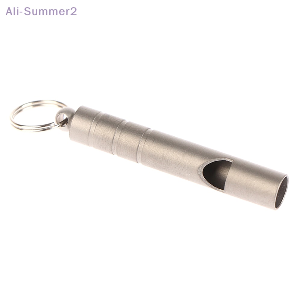 High Decibel Titanium Emergency Whistle Keychain for Hiking, Camping & Survival