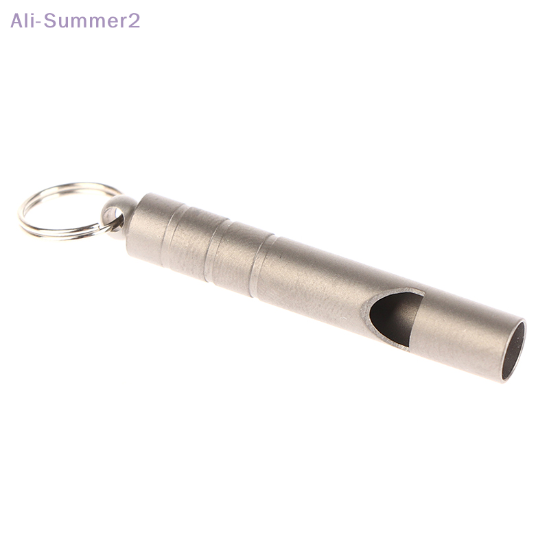 High Decibel Titanium Emergency Whistle Keychain for Hiking, Camping & Survival