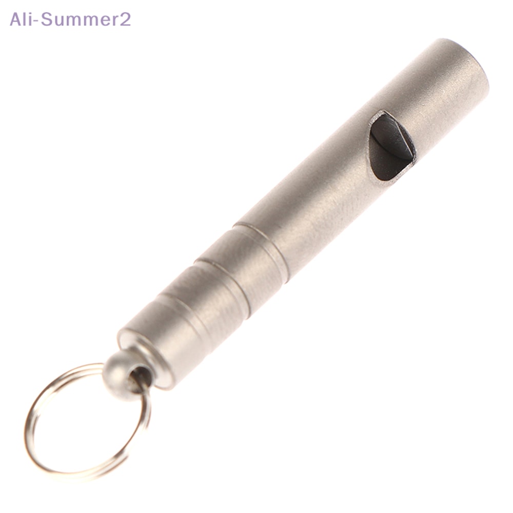 High Decibel Titanium Emergency Whistle Keychain for Hiking, Camping & Survival