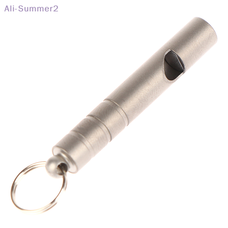 High Decibel Titanium Emergency Whistle Keychain for Hiking, Camping & Survival