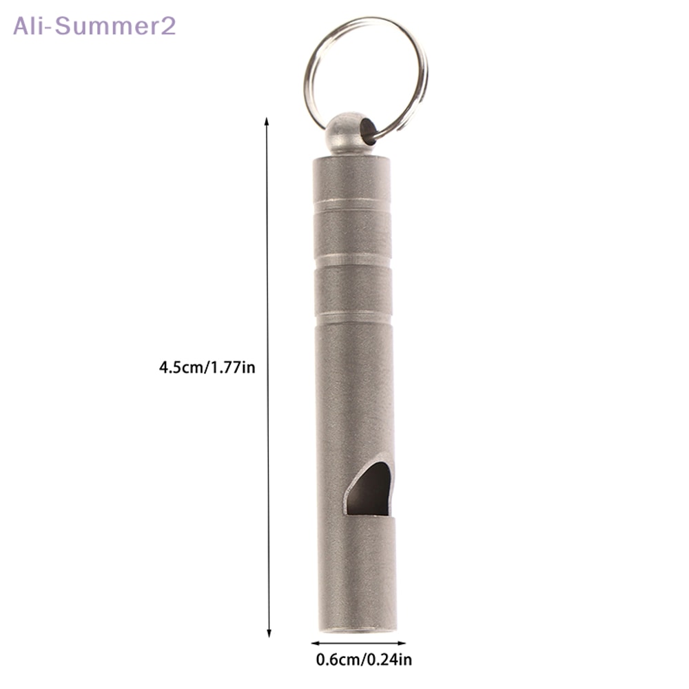 High Decibel Titanium Emergency Whistle Keychain for Hiking, Camping & Survival