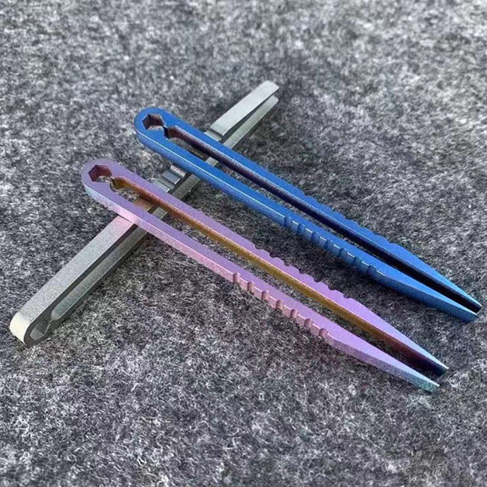 Titanium Tweezers EDC Tool Precision Grip Outdoor Camping Gear 1