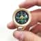 Compact Brass Pocket Compass Keychain for Camping & Survival Navigation