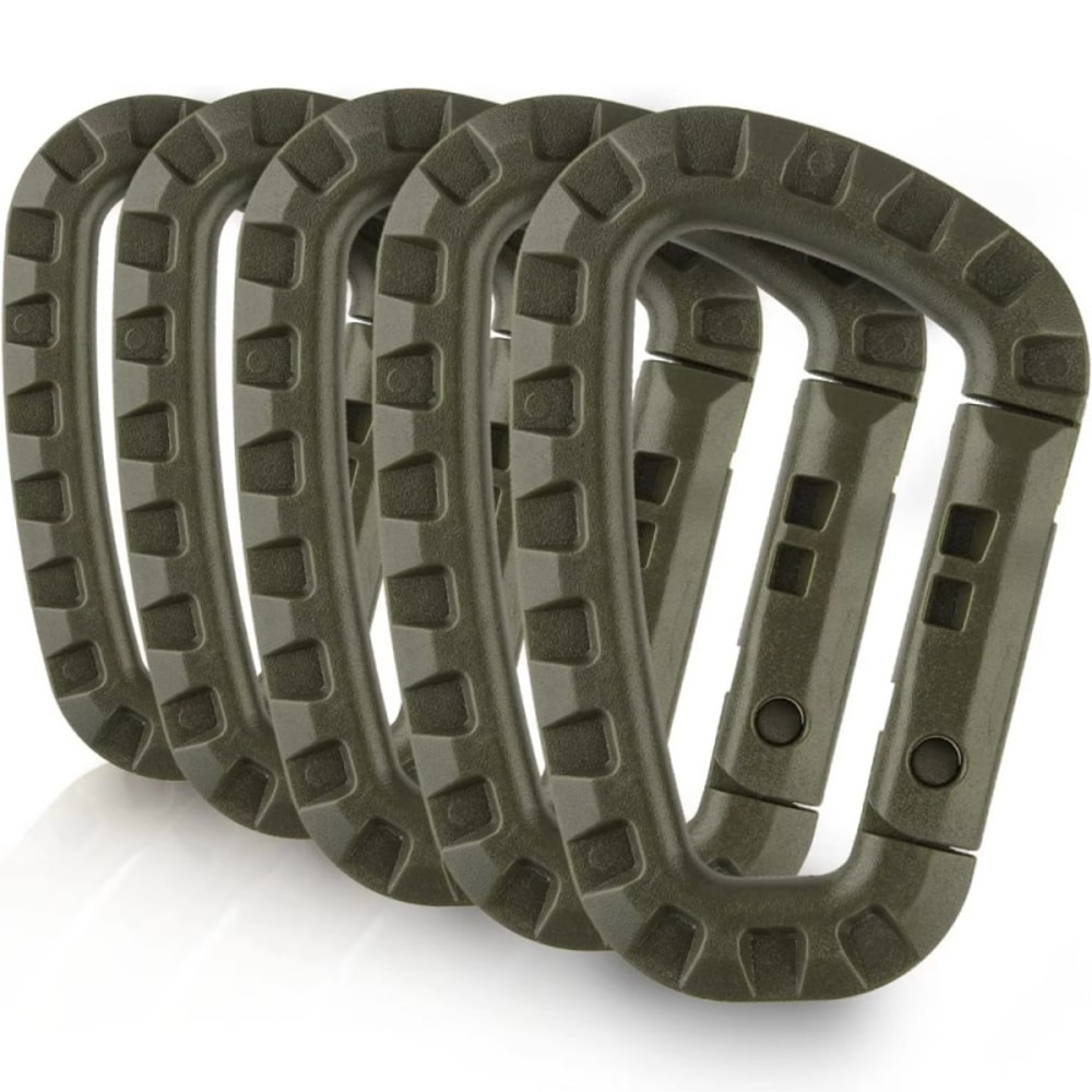 Tactical Carabiner Clip Set Durable Plastic Keychain Gear Hook For Camping Hiking EDC 0