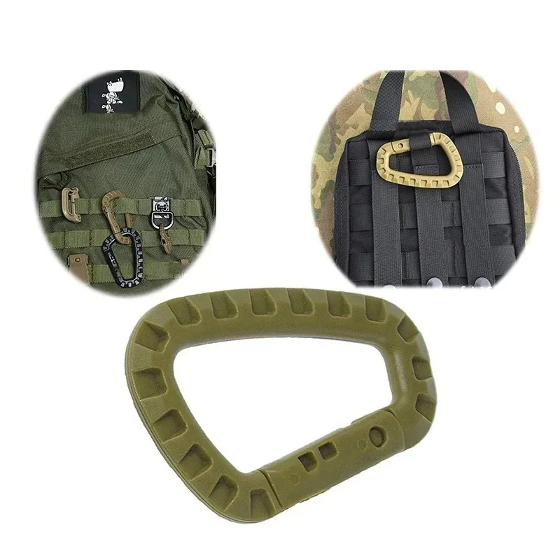 Tactical Carabiner Clip Set Durable Plastic Keychain Gear Hook For Camping Hiking EDC 5