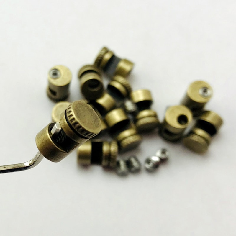 1 Set Thumb Stud Push Button Stainless Steel CNC with Hexagonal Wrench Screw Pusher Outdoor Tools Accessories