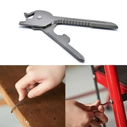 multifunction keychain tool compact edc survival pocket tool with screwdriver & bottle opener