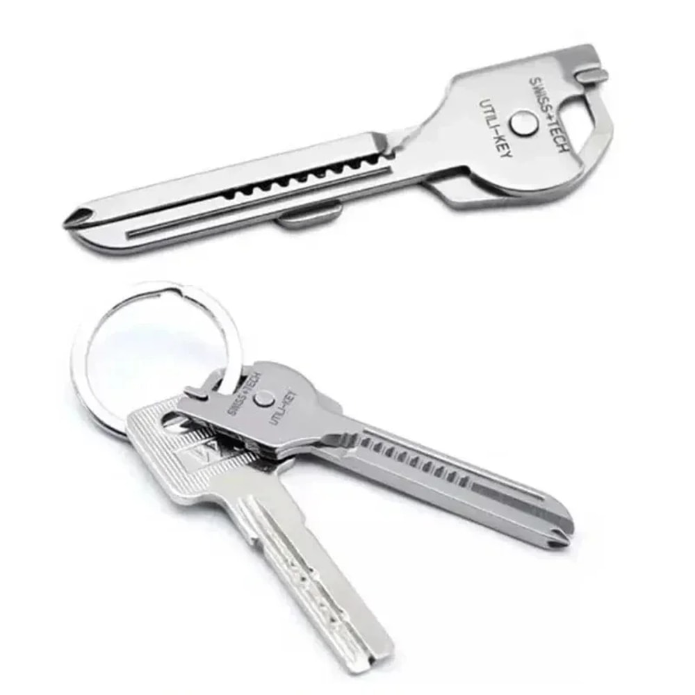 Multifunction Keychain Tool Compact EDC Survival Pocket Tool with Screwdriver & Bottle Opener