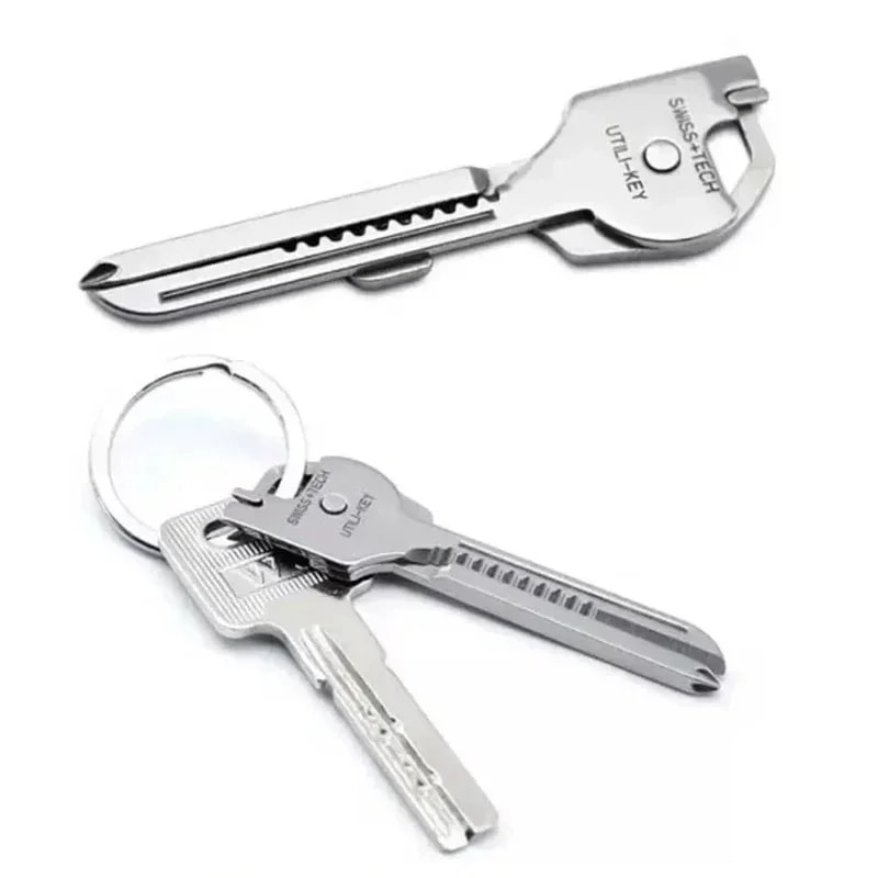 Multifunction Keychain Tool Compact EDC Survival Pocket Tool with Screwdriver & Bottle Opener
