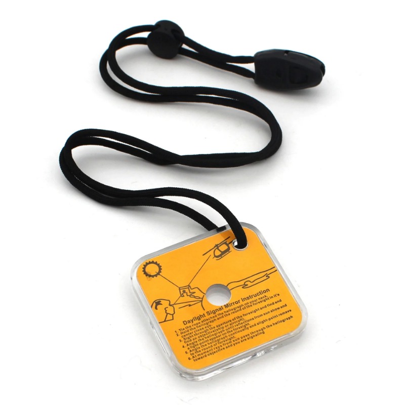 Outdoor Emergency Signal Mirror Survival Tool for Camping Hiking Safety Gear