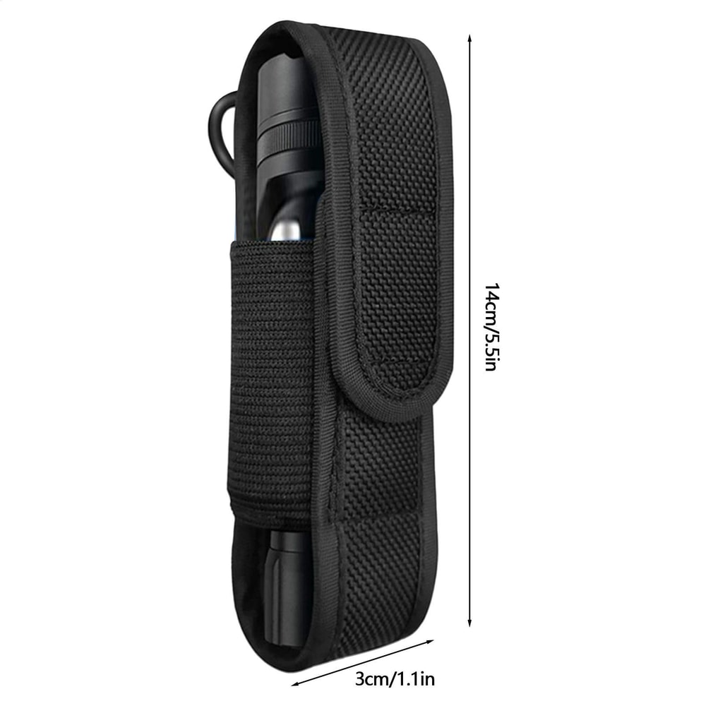 Premium Outdoor Torch Carry Case Durable Nylon Flashlight Pouch Holder for Camping, Hunting & Hiking