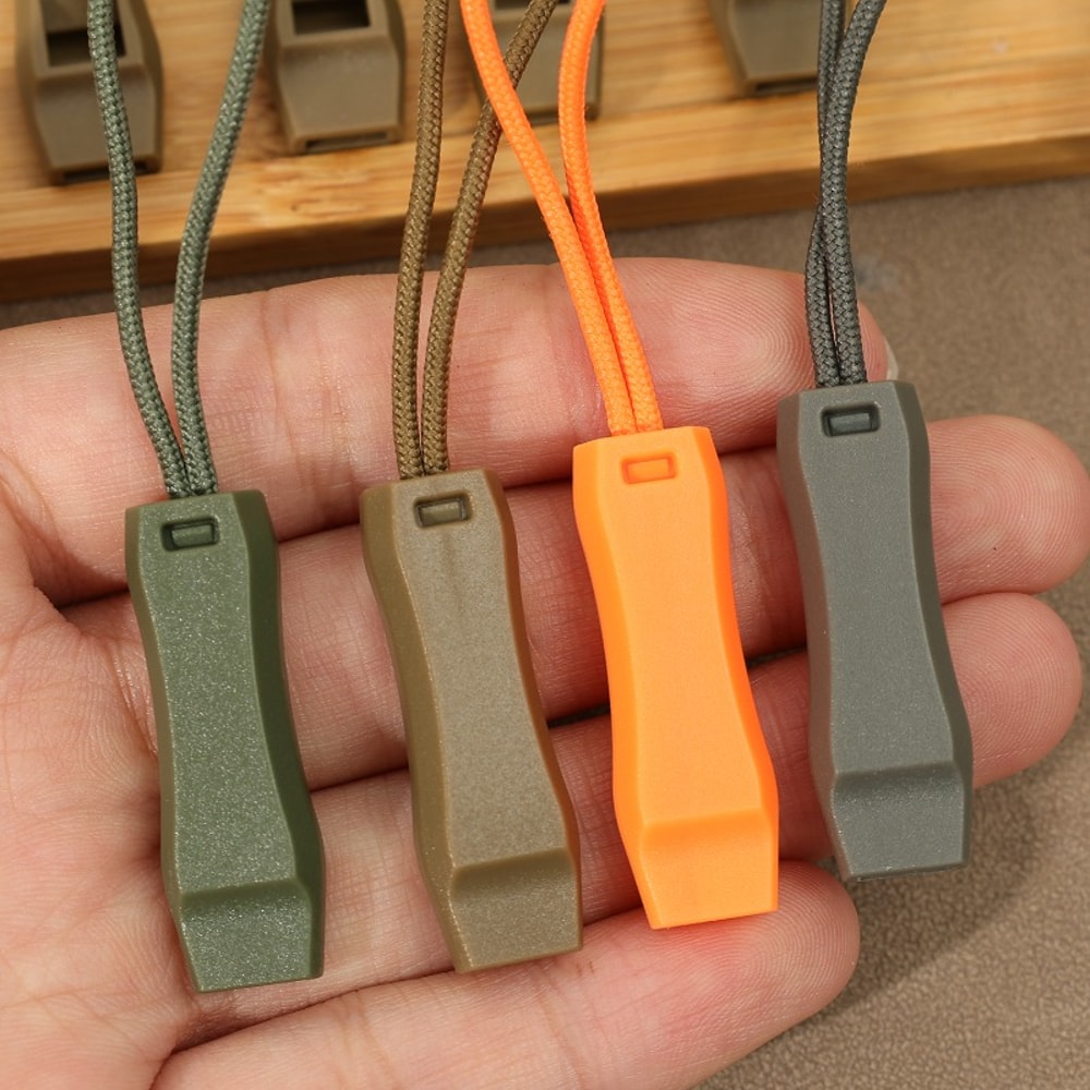 Ultra Loud Outdoor Emergency & Survival Whistle Dual Tube Camping Safety Whistle with Neck Rope