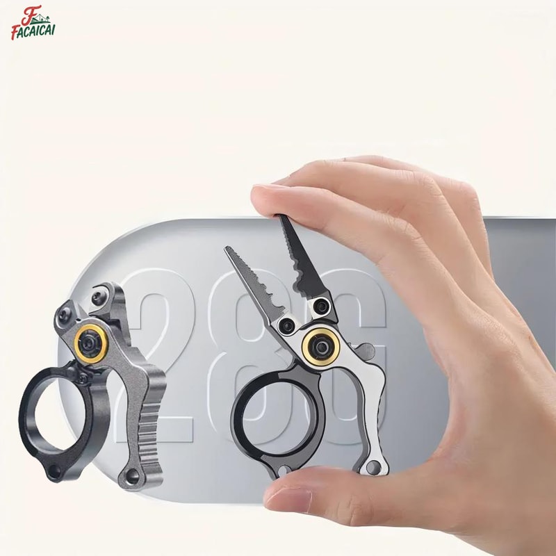 Ultimate Compact Fishing Pliers With Line Cutter Split Ring Opener Lockable Durable Angler Tool 0