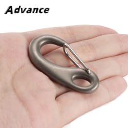 titanium alloy edc keychain outdoor carabiner clip durable titanium keychain for camping & everyday carry