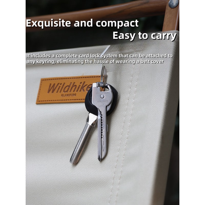 Outdoor EDC Keychain Tool with Portable Folding Knife & Multi Function Hardware