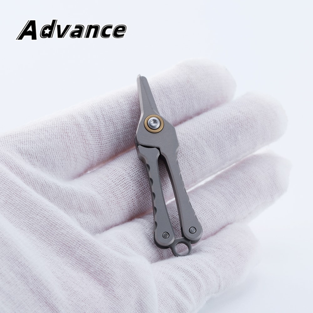 PrecisionMini Portable Titanium Nose Hair Scissors Keychain Grooming Tool