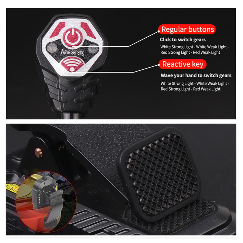 Rechargeable Book Light with Motion Sensor & Clip On Reading Light Hands Free LED Lamp for Bed, Camping & Outdoor Use