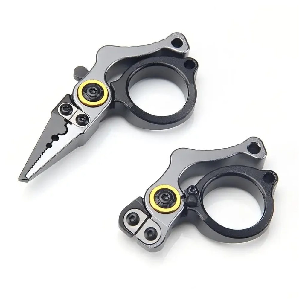 Premium Compact Fishing Pliers With Line Cutter Split Ring Opener Lockable Durable 7