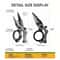 Premium Compact Fishing Pliers With Line Cutter Split Ring Opener Lockable Durable 3