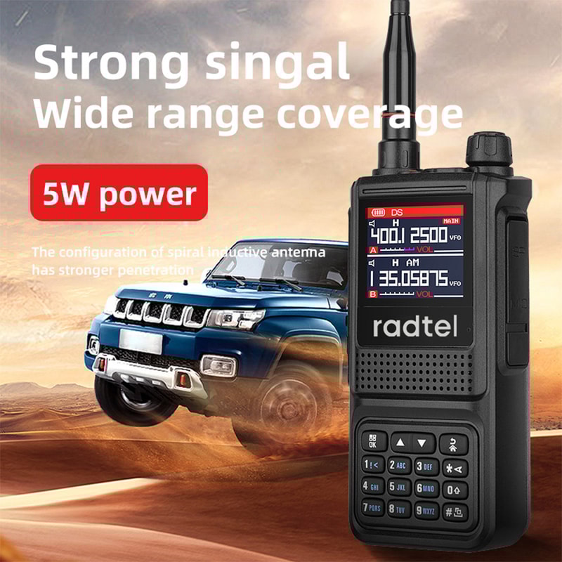 Radtel Handheld Ham Radio & Air Band Walkie Talkie with NOAA Scanner