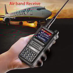 handheld full band ham transceiver with channels air band scanner & noaa weather receiver