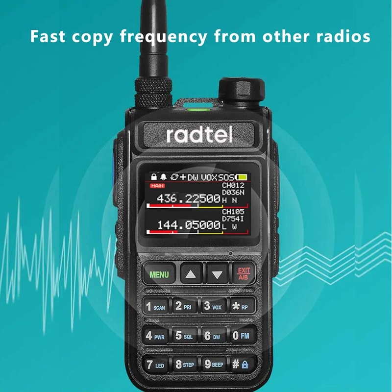 Radtel RT Full Band Ham Radio Handheld Channel Walkie Talkie Air Band Scanner 4