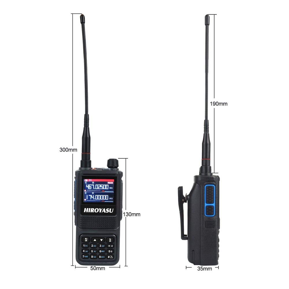 Hiroyasu HI Portable VHF UHF Two Way Radio & Air Band Radio Scanner with Channels