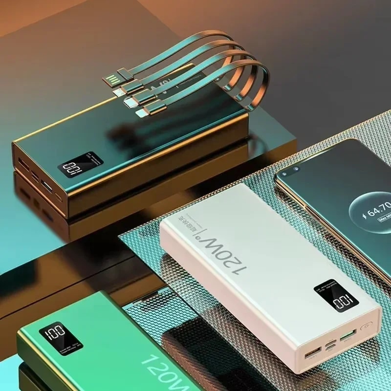 High Capacity Power Bank With Fast Charging Cables 4