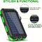 Solar Power Bank with Fast Charge & LED Light for Outdoor Camping